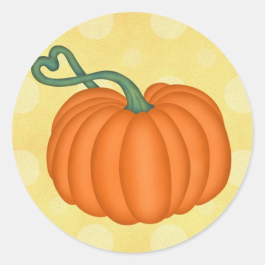 Pumpkin Love Ronde Sticker (Voorkant)