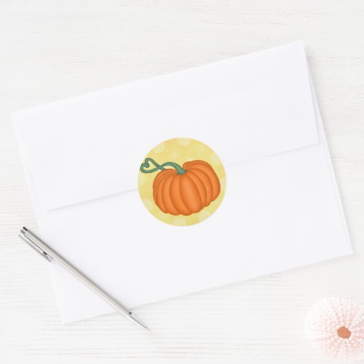 Pumpkin Love Ronde Sticker (Envelop)