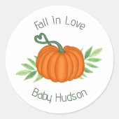 Pumpkin Love Ronde Sticker (Voorkant)
