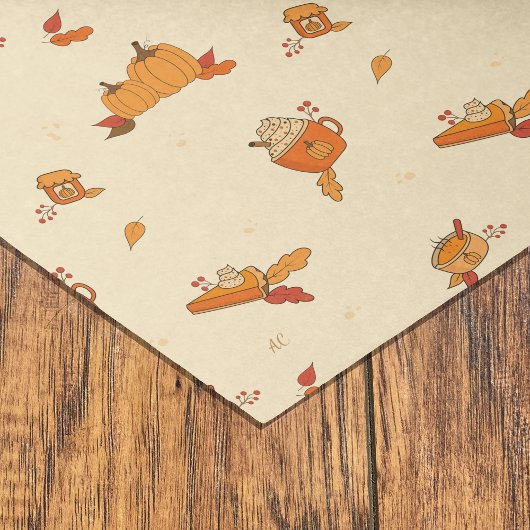 Pumpkin Lovers Food Art Pattern Herfst Tissue Pape Tissuepapier