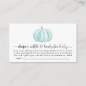 Pumpkin-luierspoelboeken voor babypaddestoelen informatiekaartje (Voorkant)