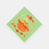 Pumpkin Luncheon Thanksgiving Waterverf Servet (Hoek)