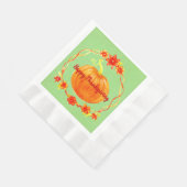 Pumpkin Luncheon Thanksgiving Waterverf Servet (Hoek)