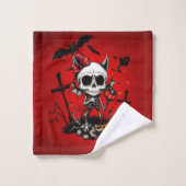 Pumpkin Magic en Bone Fun. Bad Handdoek (Wasdoekje)