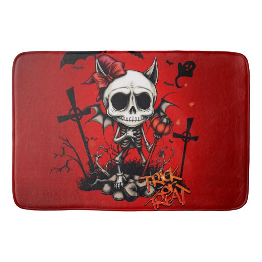 Pumpkin Magic en Bone Fun. Badmat (Voorkant)