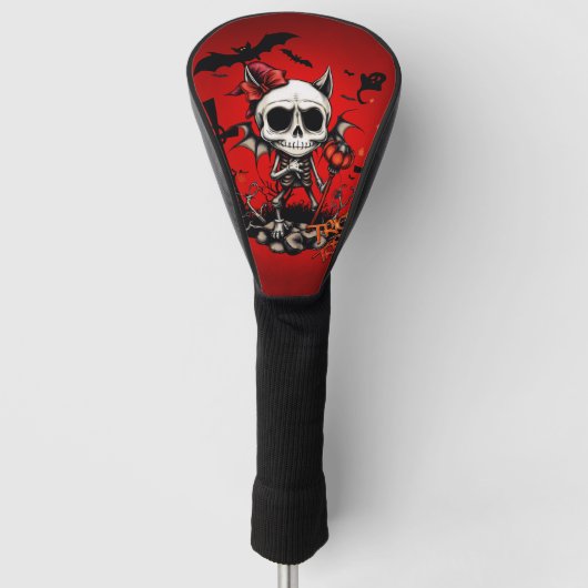 Pumpkin Magic en Bone Fun. Golfheadcover (Voorkant)
