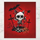 Pumpkin Magic en Bone Fun. Wijn Etiket (Enkel label)