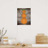 Pumpkin Man Halloween Art Poster (Keuken)