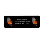 Pumpkin Man Tombstone Halloween Adres Etiket (Voorkant)