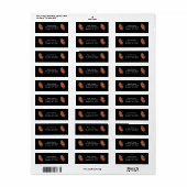 Pumpkin Man Tombstone Halloween Adres Etiket (Full Sheet)