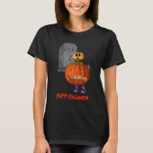 Pumpkin Man Tombstone Halloween Funny T-shirt (Voorkant)