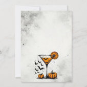 Pumpkin Martini Halloween Feest Kaart (Achterkant)