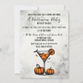 Pumpkin Martini Halloween Feest Kaart (Voorkant)