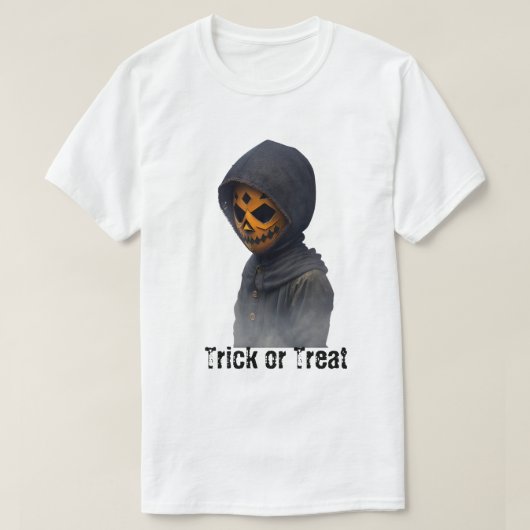 Pumpkin Mask Trick or treat T-shirt (Design voorkant)