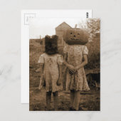 Pumpkin-meisje met zwarte zak briefkaart (Voorkant / Achterkant)