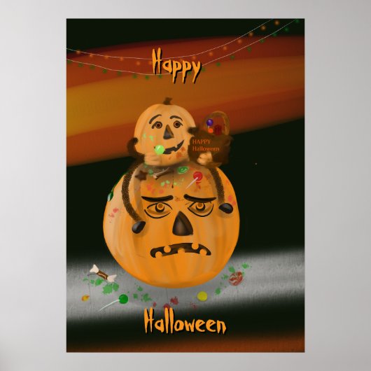Pumpkin Mess Halloween Poster (Voorkant)
