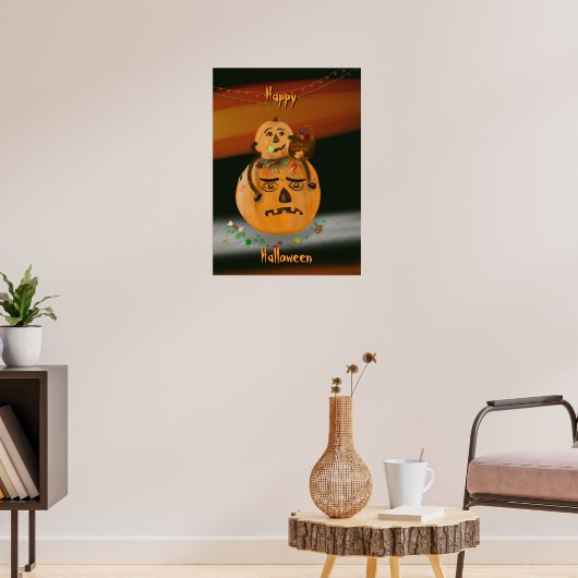 Pumpkin Mess Halloween Poster (Woonkamer 3)