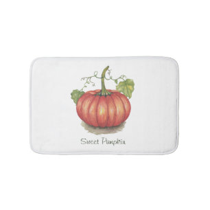 Pumpkin met wijnstokken in Waterverf Badmat