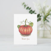 Pumpkin met wijnstokken in Waterverf Briefkaart (Staand voorkant)