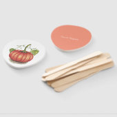 Pumpkin met wijnstokken in Waterverf Handwaaier (Niet-gemonteerd)