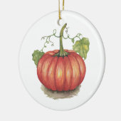 Pumpkin met wijnstokken in Waterverf Keramisch Ornament (Links)