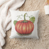 Pumpkin met wijnstokken in Waterverf Kussen (Deken)