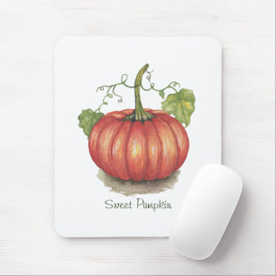 Pumpkin met wijnstokken in Waterverf Muismat