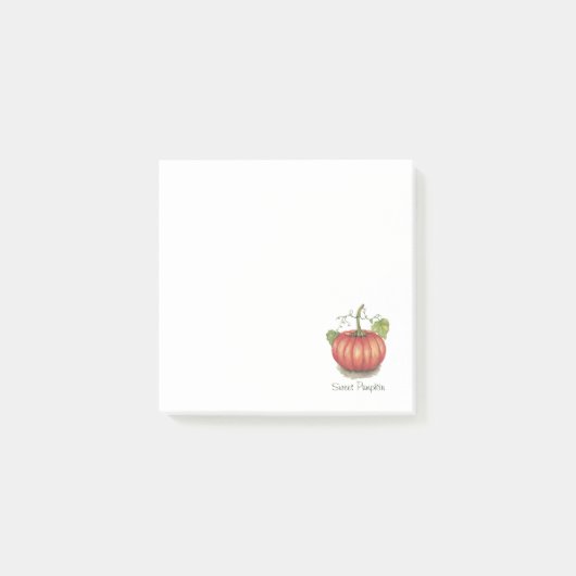 Pumpkin met wijnstokken in Waterverf Post-it® Notes (Voorkant)