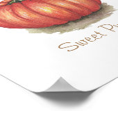 Pumpkin met wijnstokken in Waterverf Poster (Hoek)