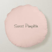 Pumpkin met wijnstokken in Waterverf Rond Kussen (Achterkant)