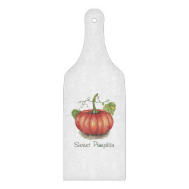 Pumpkin met wijnstokken in Waterverf Snijplank