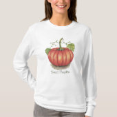 Pumpkin met wijnstokken in Waterverf T-shirt (Voorkant)