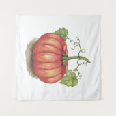 Pumpkin met wijnstokken in Waterverf Wandkleed (Voorkant (horizontaal))