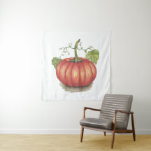 Pumpkin met wijnstokken in Waterverf