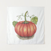Pumpkin met wijnstokken in Waterverf Wandkleed (Voorkant)