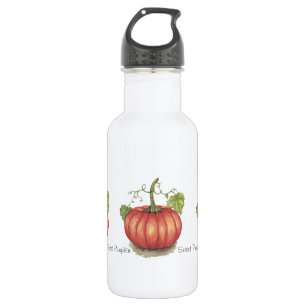 Pumpkin met wijnstokken in Waterverf Waterfles