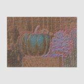 Pumpkin Metallic Blauwgroen Gold Paarse Herfst Tissuepapier (Voorkant)