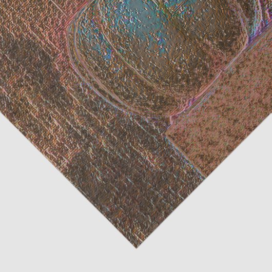 Pumpkin Metallic Blauwgroen Gold Paarse Herfst Tissuepapier (Detail)