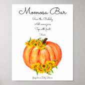 Pumpkin Momosa Bar Baby shower Poster (Voorkant)
