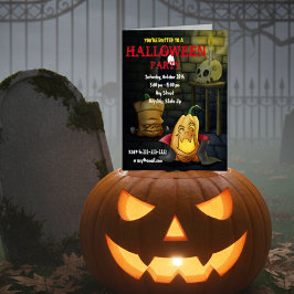 Pumpkin Monsters Halloween/Birthday Invite Kaart
