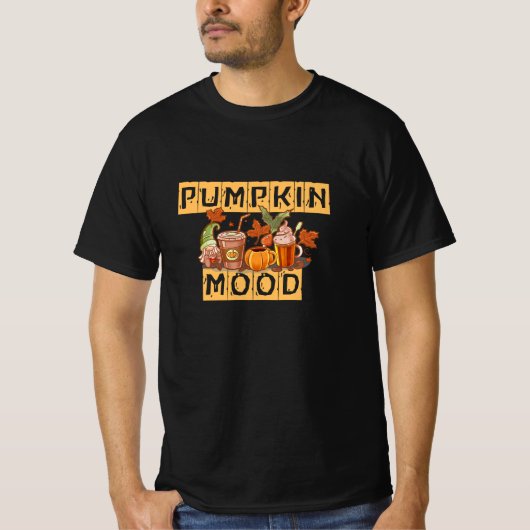 Pumpkin Mood Herfst Coffee T-shirt (Voorkant)