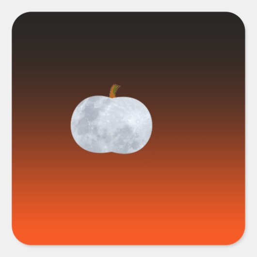 Pumpkin Moon Vierkante Sticker (Voorkant)