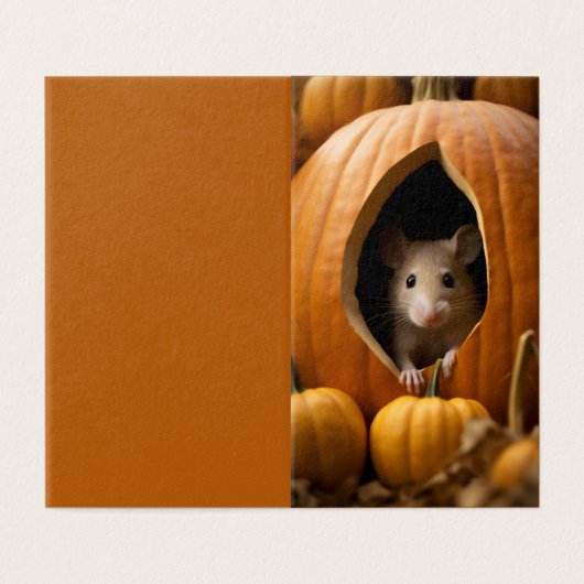 Pumpkin Mouse Kaart (Buitenkant ongevouwen)