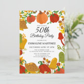 Pumpkin Mushroom Forest Herfst 50ste verjaardag Kaart (Staand voorkant)