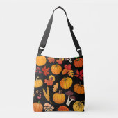 Pumpkin mushrooms fall autumn Thanksgiving pattern Crossbody Tas (Voorkant)