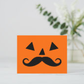 Pumpkin Mustache Briefkaart (Staand voorkant)