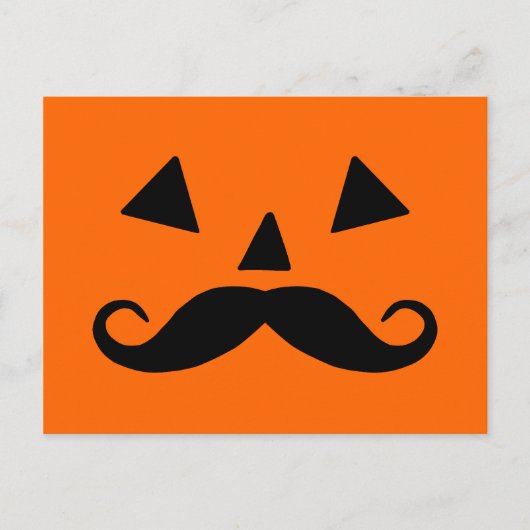 Pumpkin Mustache Briefkaart (Voorkant)
