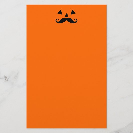 Pumpkin Mustache Briefpapier (Voorkant)