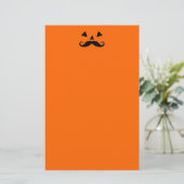 Pumpkin Mustache Briefpapier (Staand voorkant)