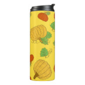 Pumpkin naadloos patroon. Hand getekende doodle br Thermosbeker (Gedraaid links)